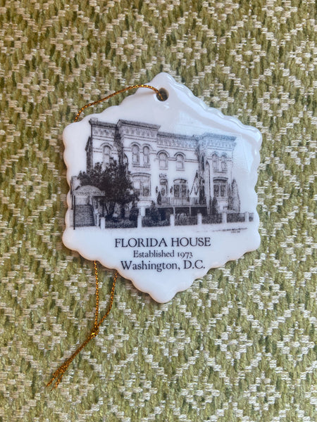 Florida House Snowflake Porcelain Ornament