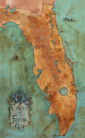 1840 Old Florida Map